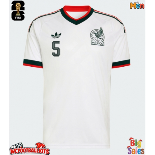 Mexico Johan Vasquez #5 Replica Away Stadium Shirt World Cup 2026 Short Sleeve